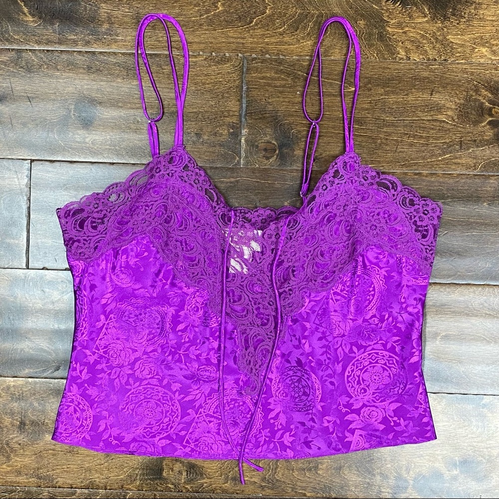 Vintage Gold Label Purple Victoria’s Secret Tank Top Sz S